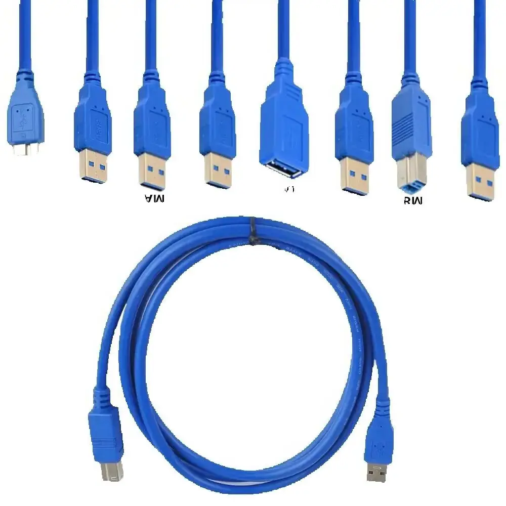 USB 3.0 Male to Female Cable Double End 5Gbps Data Sync Cord USB-A to USB-B Extender for Radiator Hard Disk 0.3-5m