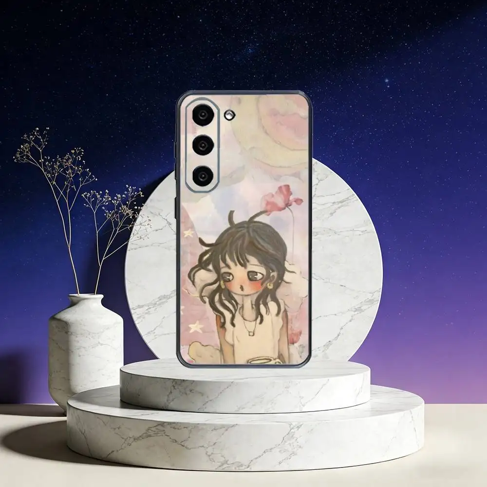 حافظة هاتف A-Art A-Aya T-Takano لهاتف سامسونج جالاكسي A73، A72، A71، A70، A53، A52، A51، غطاء أسود ناعم آخر