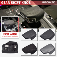 For Audi A4 B9 A5 Q7 4M1 713 139F Q5 2016-2019 Black perforated leather selector lever handle Gear Shift Knob handball cover