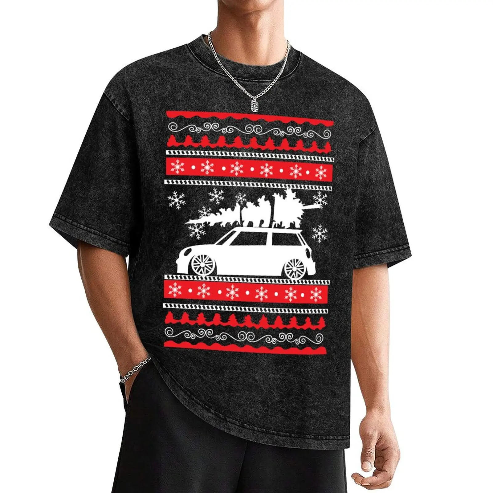 Kerstboom op de auto Lelijke trui T-shirt goedkope spullen op maat shirt aansluiting shirts heren t-shirt grafisch