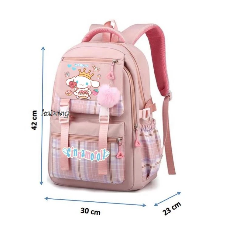 Nieuwe Sanrio Cinnamoroll Bedrukte Rugzak Teenger Meisje Schooltas Kawaii Student Kinderen Schooltas Laptop Boekentas Reistas