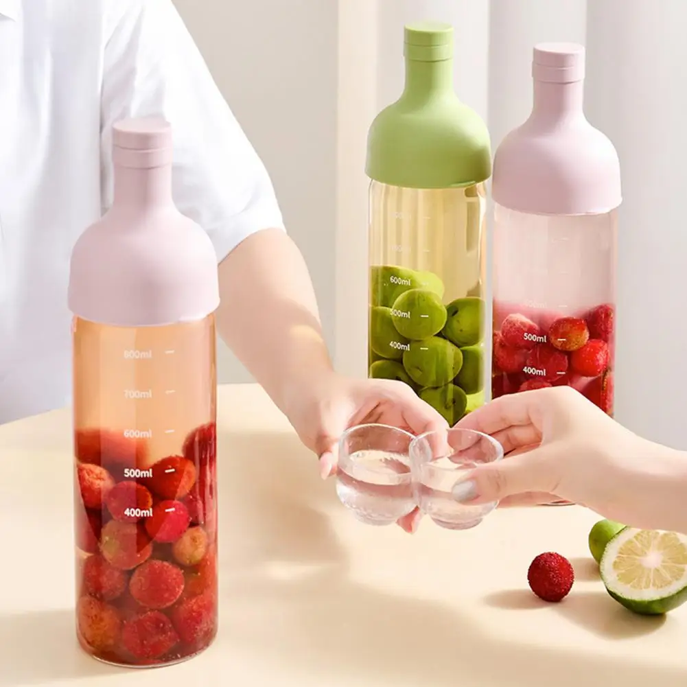 Food-grade Sealing Jar Glass Infuser Jar with Leakproof Lid 800ml Transparent Fruit Infusion Bottle Brew Tea Pitcher for Wine view 3