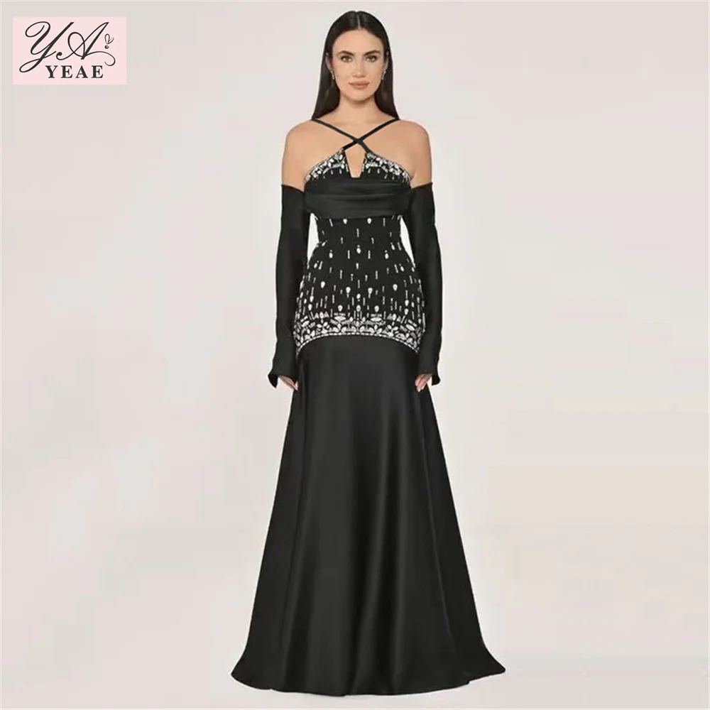 

2025 Crystal-Encrusted Bandage Dress - Crisscross Straps Deep V Gown, Luxury Evening Party Dress