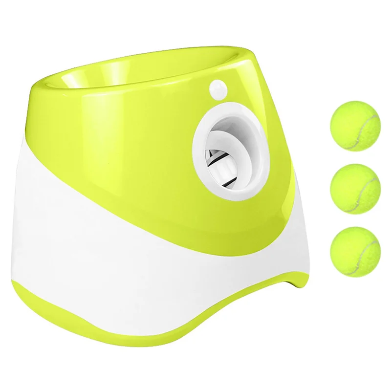

AB15-Dog Tennis Launcher Automatic Pet Dogs Chase Mini Tennis Throwing Pinball Machine Fun Interactive Throw Rechargable