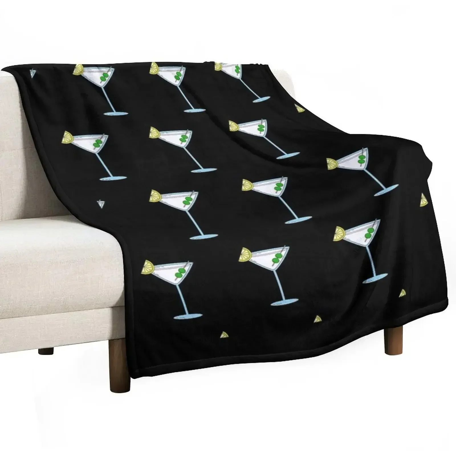 Martini Cocktail Glass Bartender Alcohol Liquor Leggings Throw Blanket for winter bed plaid Blankets