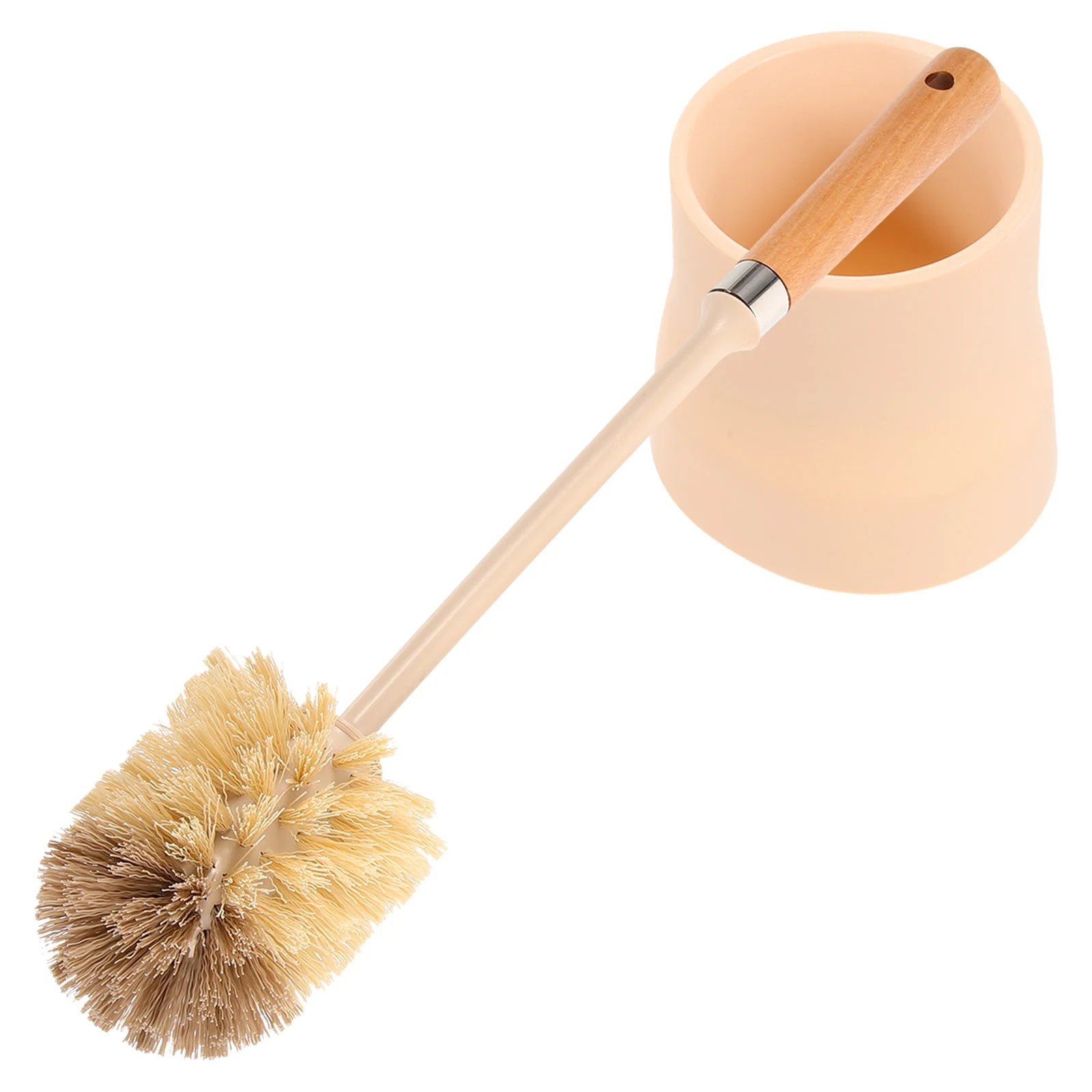 Toilet Cleaning Brush Scrubber Bathroom Holder Supplies Long Handle Cleaner with Base Depth