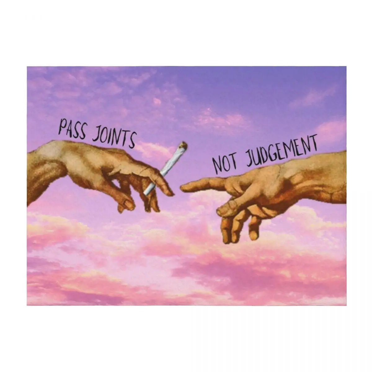 

Pass Joints Not Judgement Throw Blanket Plaid Hairy Designers Baby Blankets