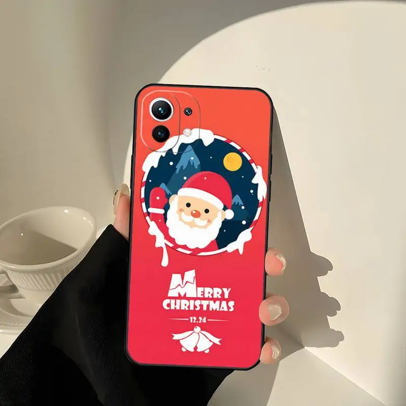 Christmas Santa Claus Phone Case For Redmi 10T 9S 8T 7 5A 5 4 Note 10 9 8 11 6 Pro Shell Cover High Quality Mobile Phone Bag