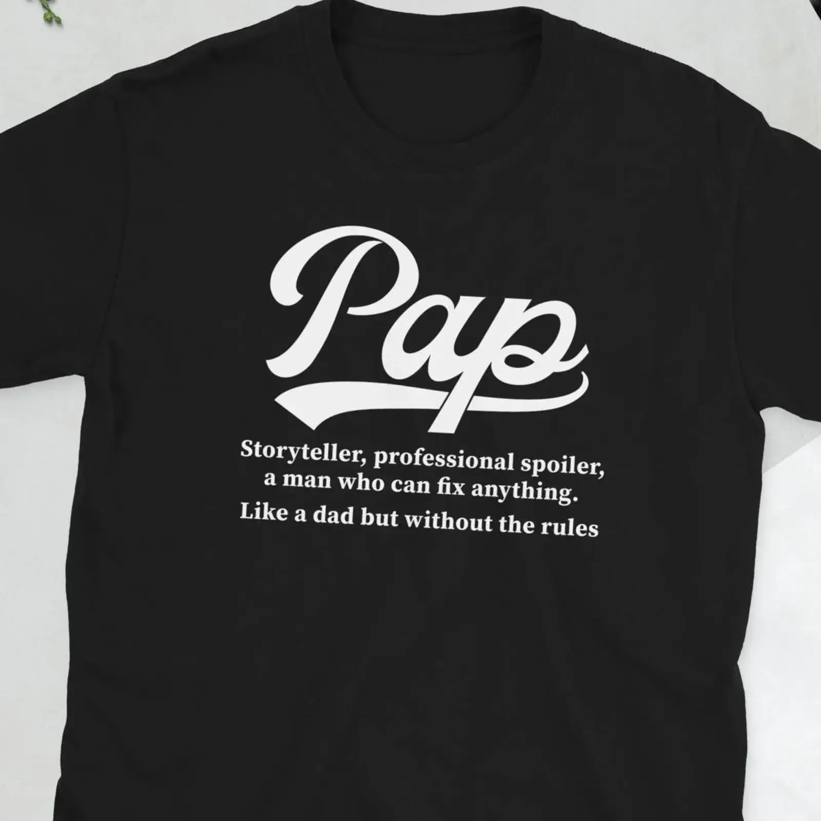 Pap T Shirt Grandpa s Grandfather Proud Fathers Day  vintage Washed Breathable Versatile Unisex designer clothes