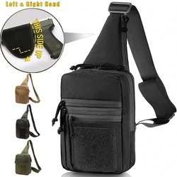 Tactical concealed pistol bag shoulder strap pistol holster shoulder chest bag left and right outdoor