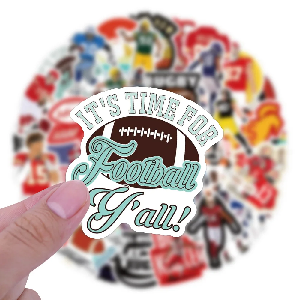 55/110PCS American NFL Sports Stickers  Football Stickers Rugby Graffiti DIY Phone Laptop Water Cup Car Luggage Toys Sticker