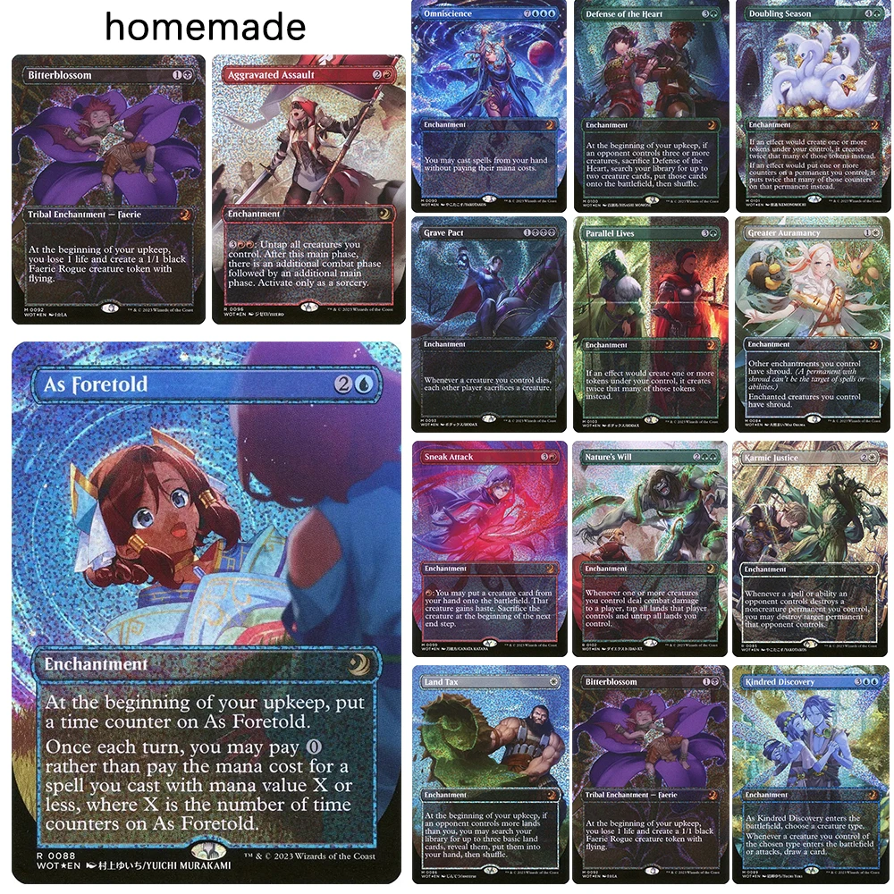 

Magic the Gatherings storms homemade Bitterblossom Rhystie Study Smothering Tithe Necropotence Collectible Cards Board Game