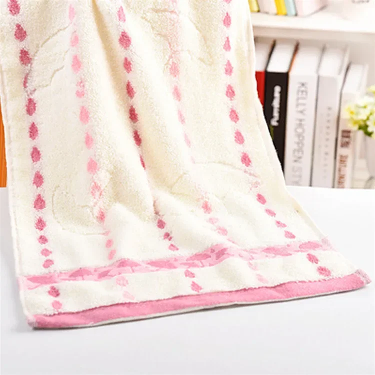 Super Absorbent Soft Washcloth the Bath Pure Cotton Siege Back Word Bath 35*75 High Quality Raindrops Umbrella Bath Towels