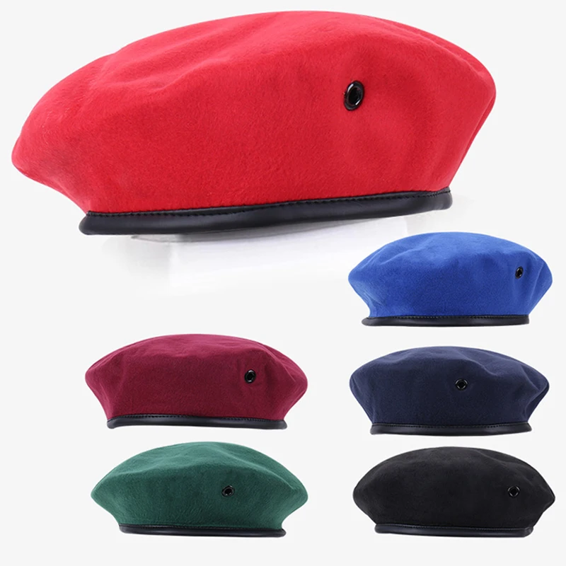 

Fashion Unisex Adjustable Berets Hats Autumn and Winter for Cosplay Uniform Cap Casual Men and Women Solid Color Painter Caps