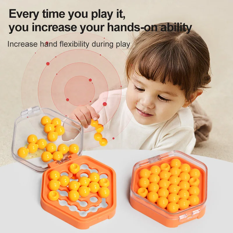 

Mini Pocket Montessori Puzzle Toys Beads Game IQ Board Game Children's Spatial Logical Thinking Training Kid Education Toys