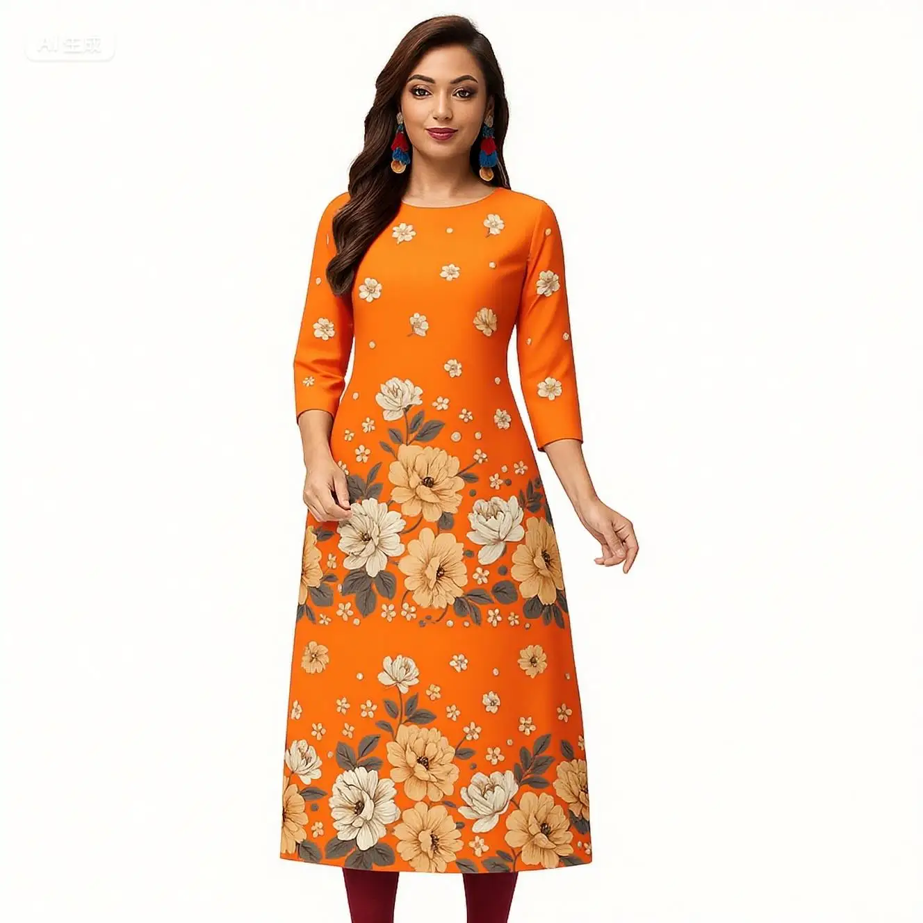 فستان مريح على الموضة للنساء من كورت المسلمات أنبوب مستقيم عرقية فيستيتي بحاشية شق مغربية دونا أبيتو دونا Musulmana #6