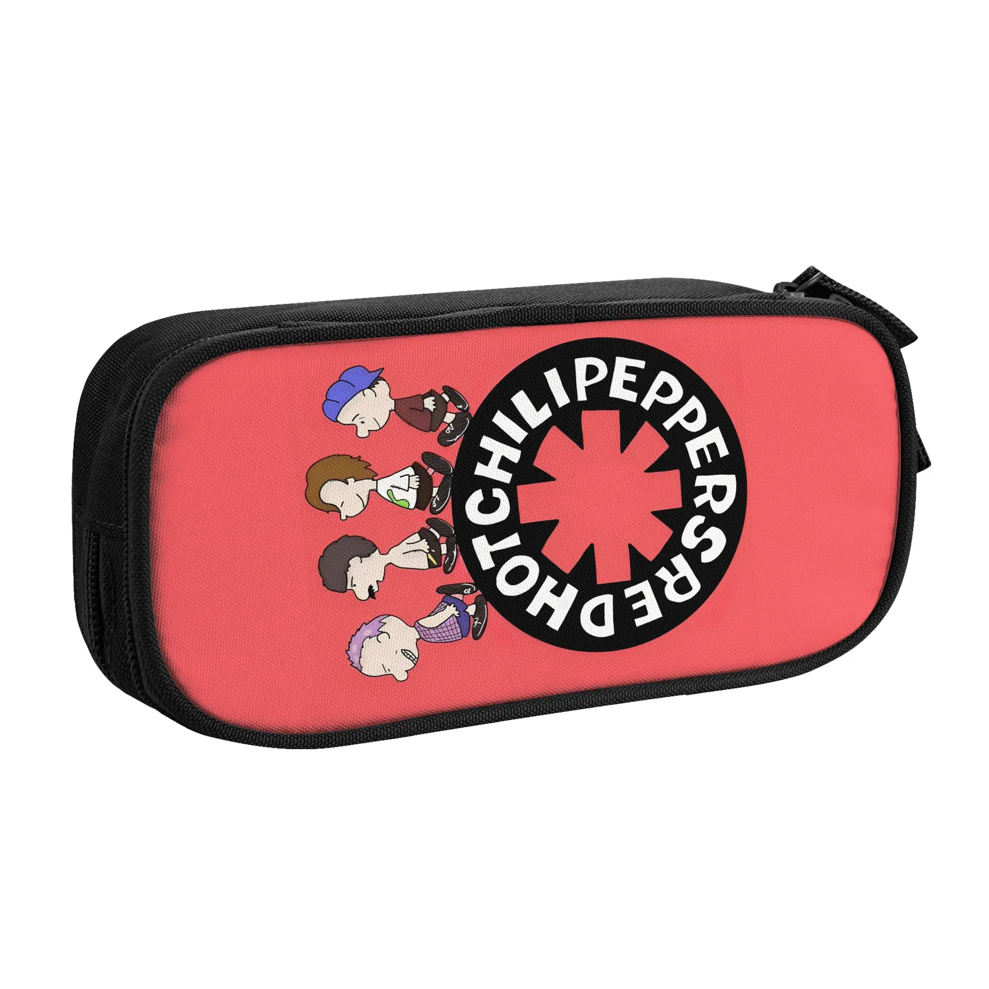 Red Hot Chili Peppers Rock Band  Korean Pencil Case Girl Boy Large Capacity  Pencil Box Students Stationery