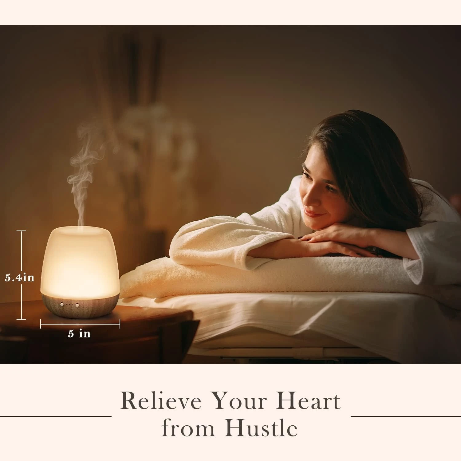 대형 세라믹 아로마테라피 디퓨저로 최고의 휴식을 경험해보세요 - 강력한 180ml 용량 - 초음파 에센셜 오일