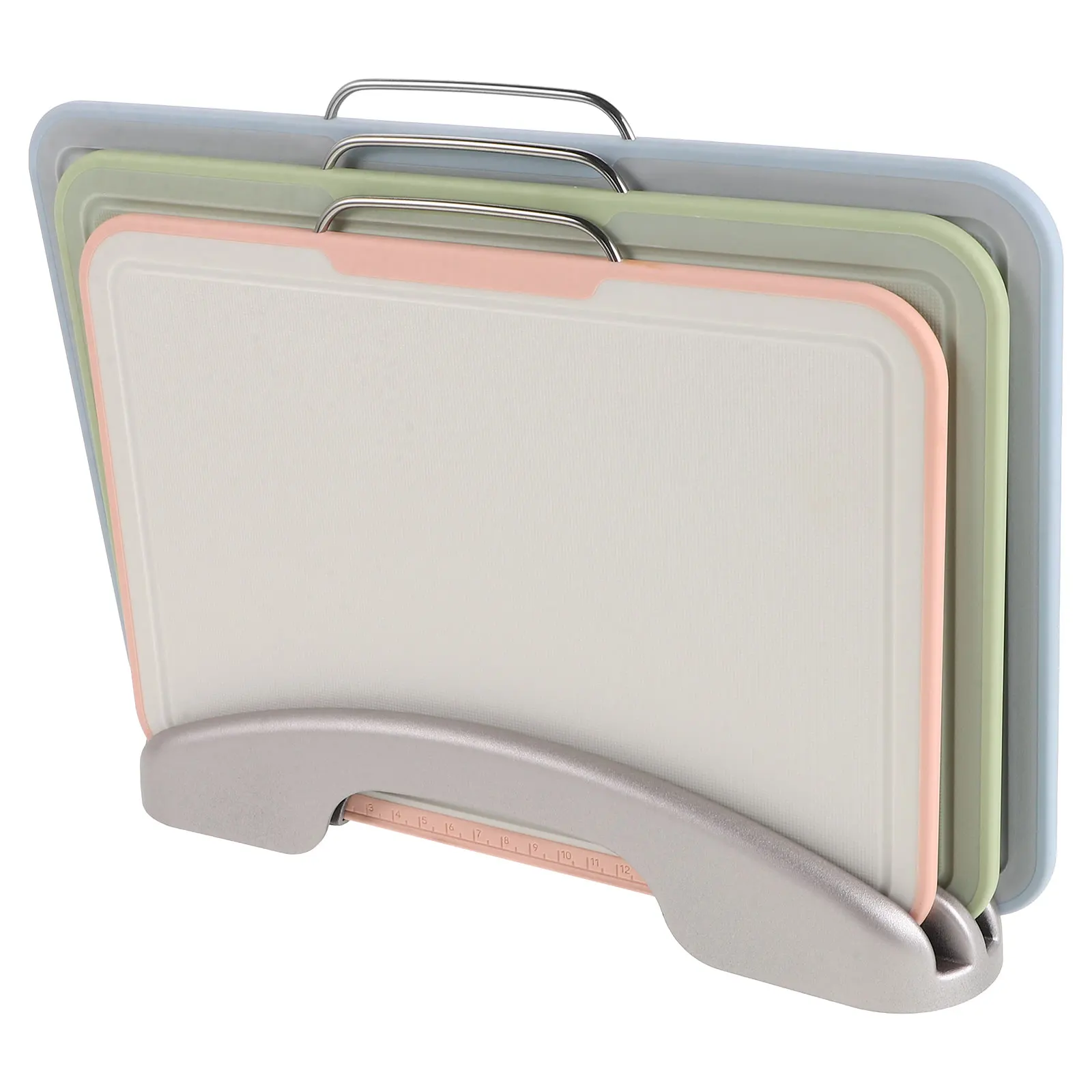 

Plastic Cutting Board Set Non Slip With Holder Stand Kitchen Essentials For Meat Fruits Baby Food Prep Lightweight