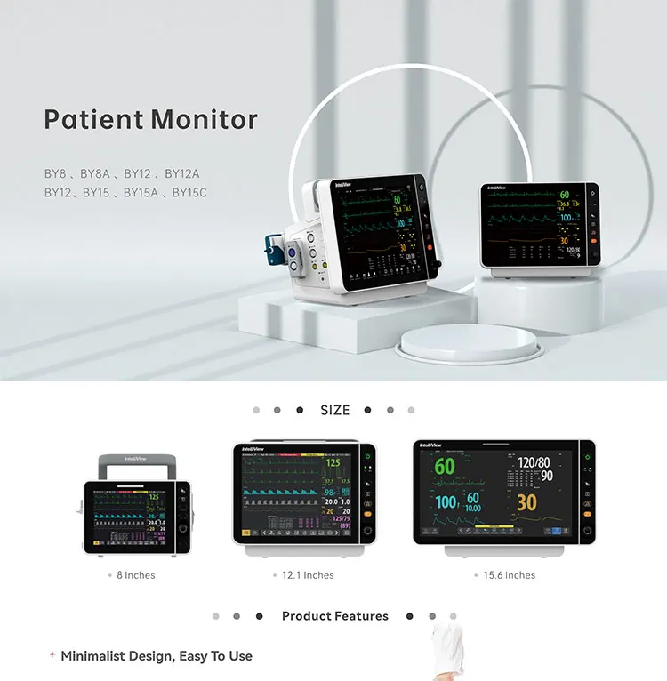 High quality portable medical supply veterinary multiparameter vet Monitor for clinic medical device