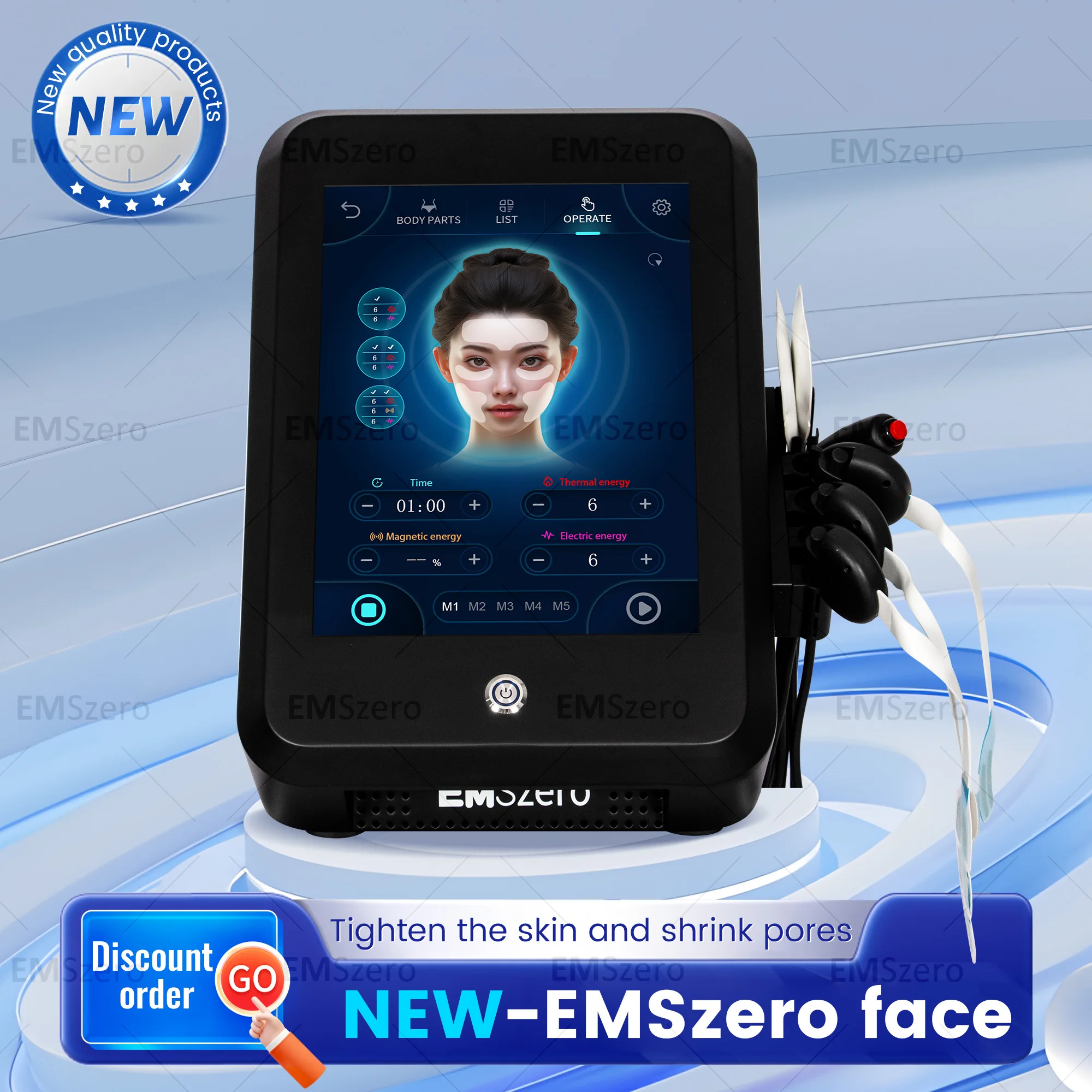 2024. Professional removal of deformities, facial drift, skin cooling, and collagen activation. EMSZERO - qualified anti-aging m