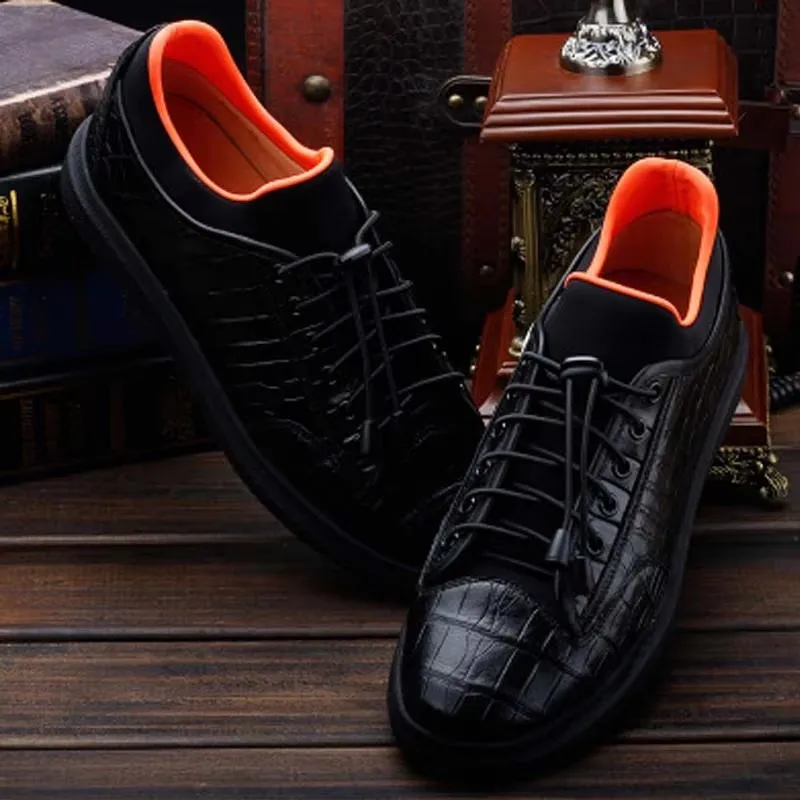 ourui crocodile shoes men board shoes male lace-up leisure Men shoes summer  new men shoes