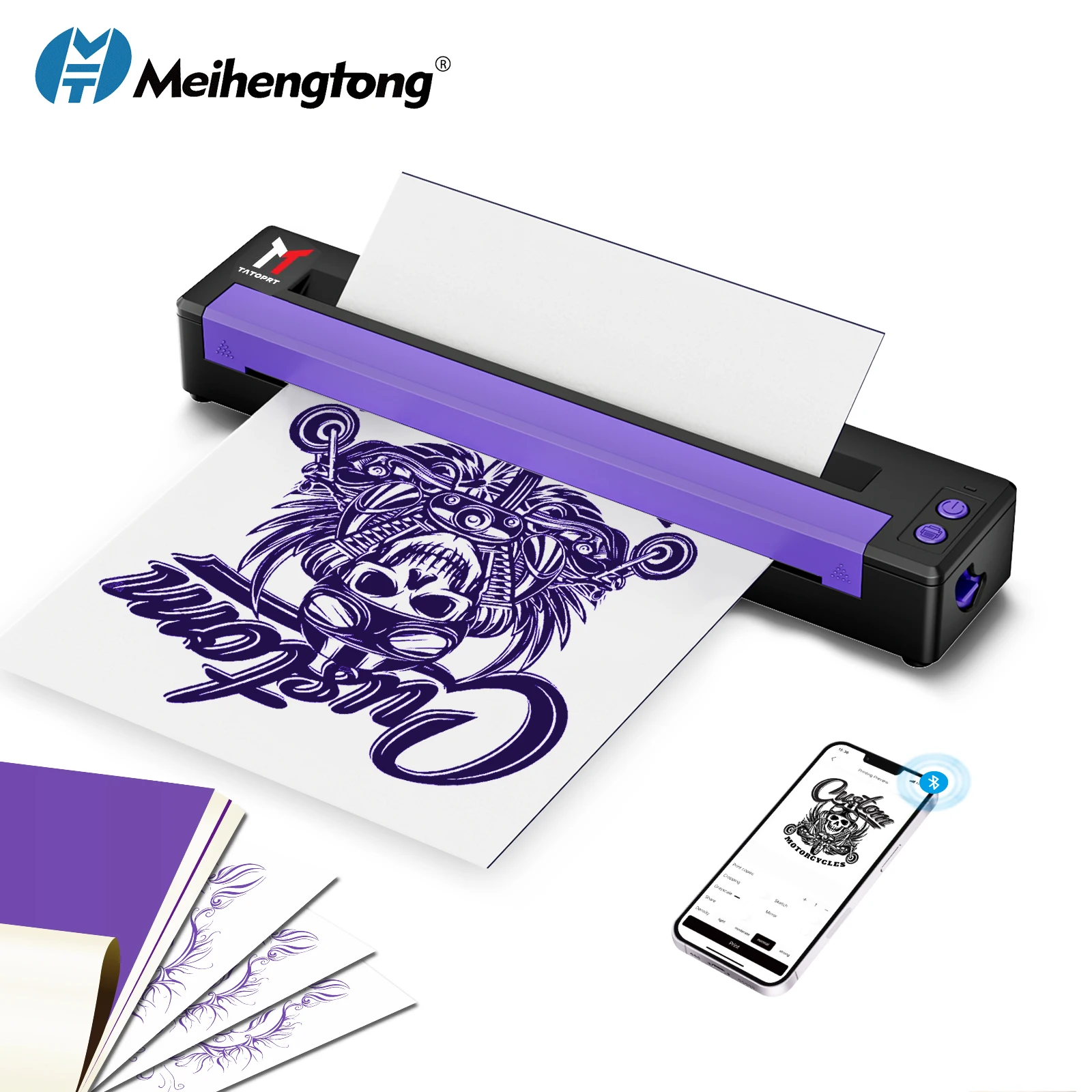 

Professional Wireless Tattoo Stencil Printer Upgraded Portable Thermal Tattoo Machines Compatible with Tablet Smartphone PC