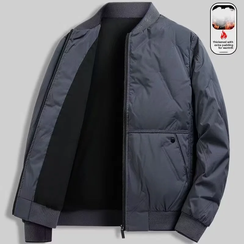 Lightweight Outdoor Men's down Jacket Casual Dirt Resistant Workwear Polyester Fabric Warm Windproof Wear for Autumn Winter