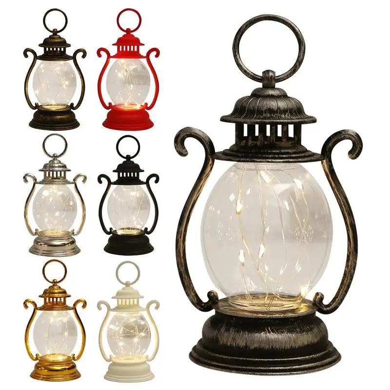 LED Vintage Lantern Led Hanging Lantern Battery Operated LED light string Retro Lantern small oil lamp for Camping Tabletop