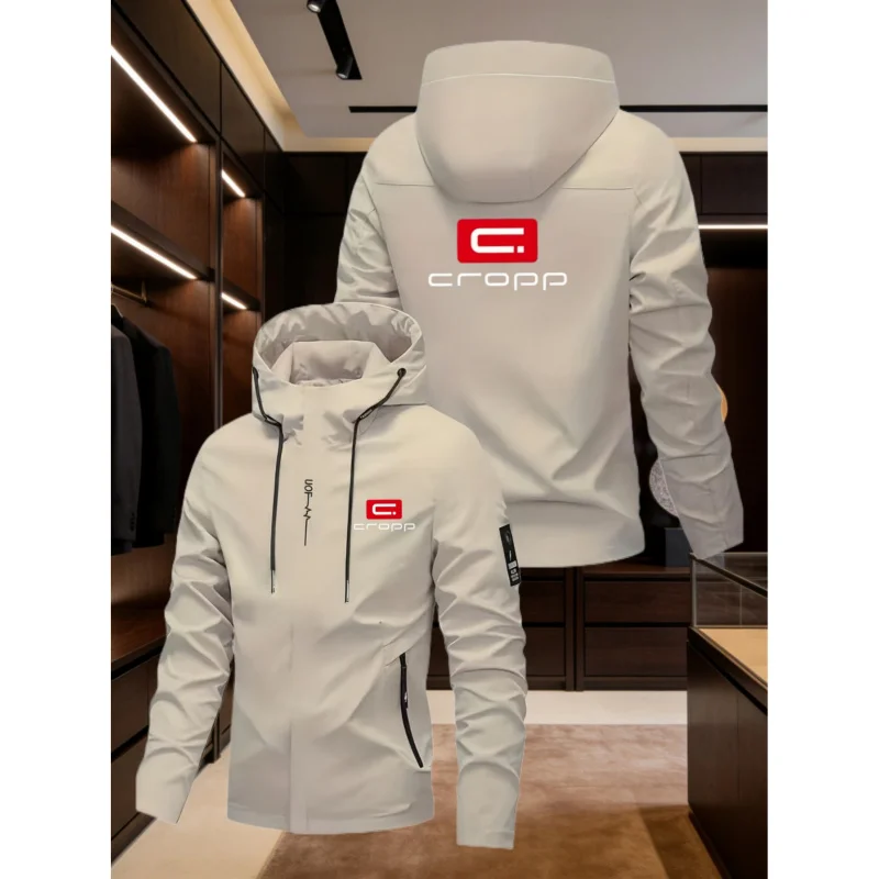 

Men Slim Fit Jacket Outdoor Sports Windbreaker Casual Fashion Outerwear Male Stylish Slim Coat