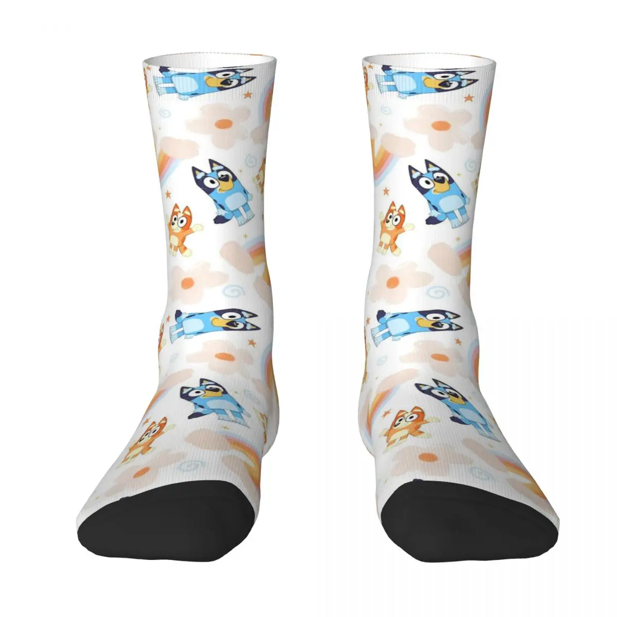 B-Blueys Anime Theme Socks Product for Casual Wear Sweat Absorbing Printed Cartoon Socks