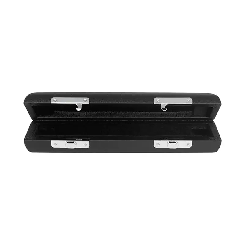 AB31-1 PCS 16-Hole Piccolo Storage Leather Box Black Leather To Prevent Bumping Piccolo Box Piccolo Wooden Box