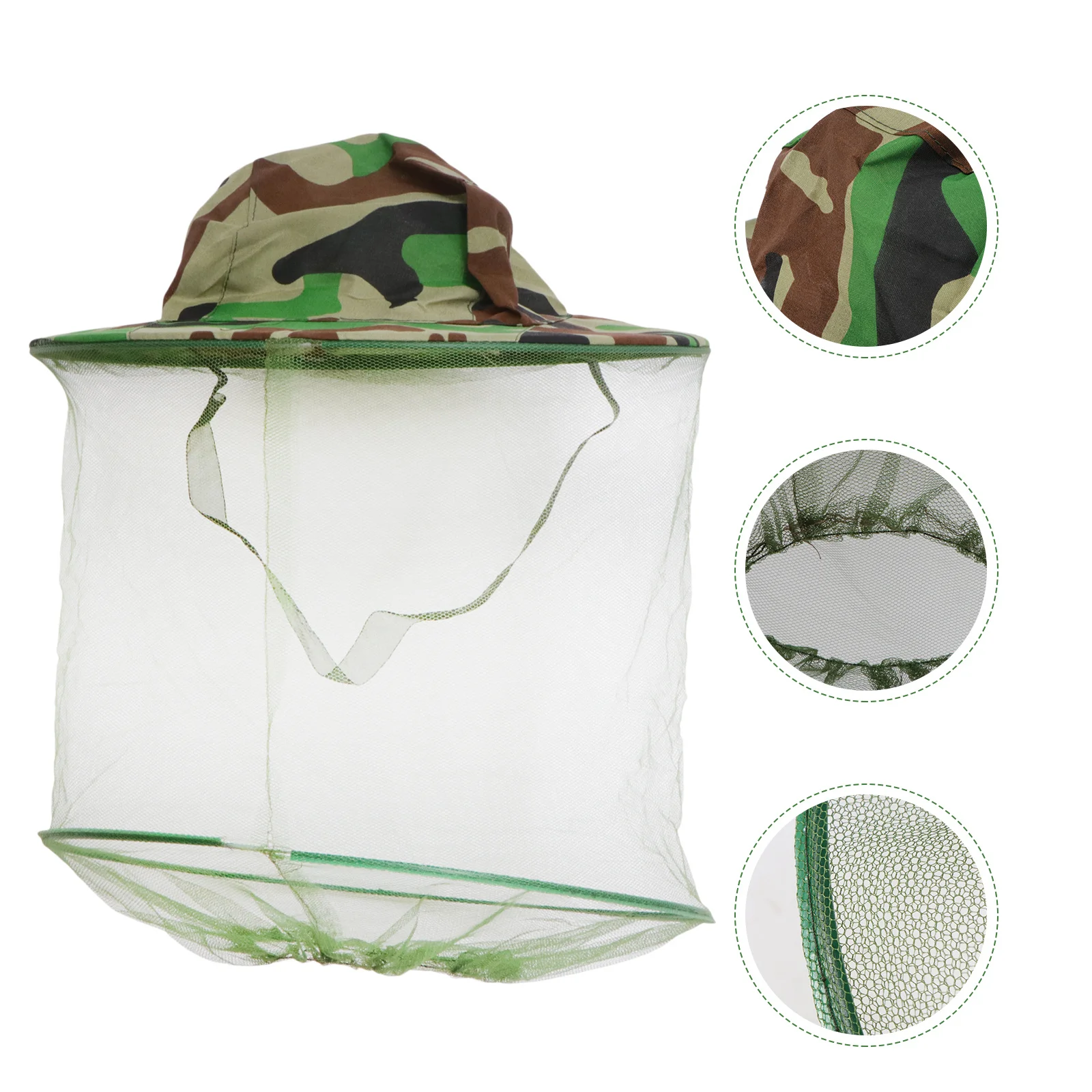 التمويه شال قبعة بحافة مع ناموسية الحرير الساتان الحشرات مقاومة قبعة واقية لتربية النحل التخييم في الهواء الطلق التنزه