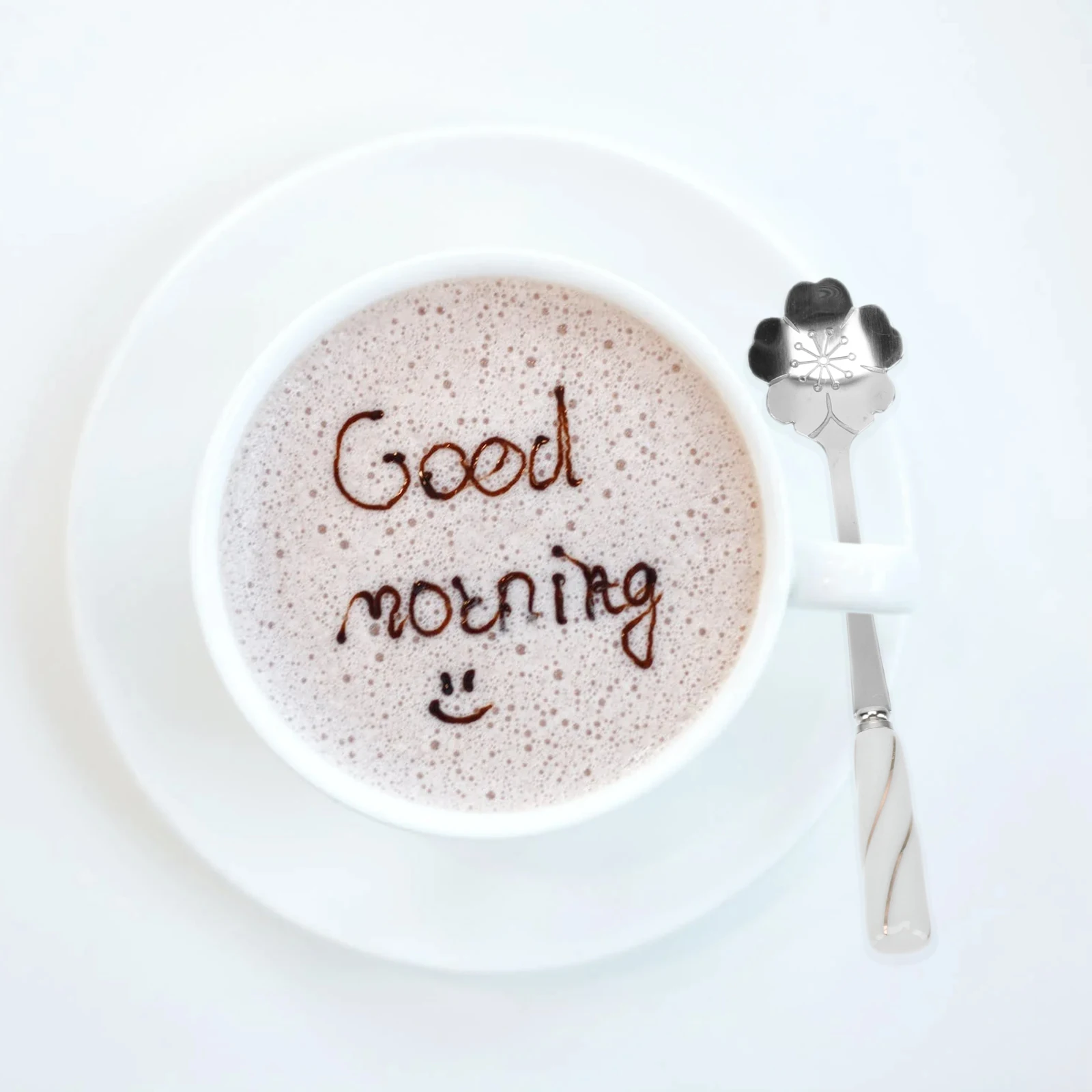 

4Pcs Stainless Steel Coffee Spoons Ceramic Handle Creative Flower Design Dessert Spoons Practical Cake Spoon Coffee Spoon