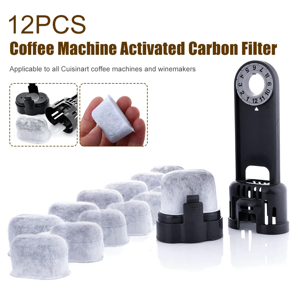 

12pcs Coffee Machine Activated Carbon Filter Non-woven Bamboo Charcoal Water Core Reusable Filter Core Filter