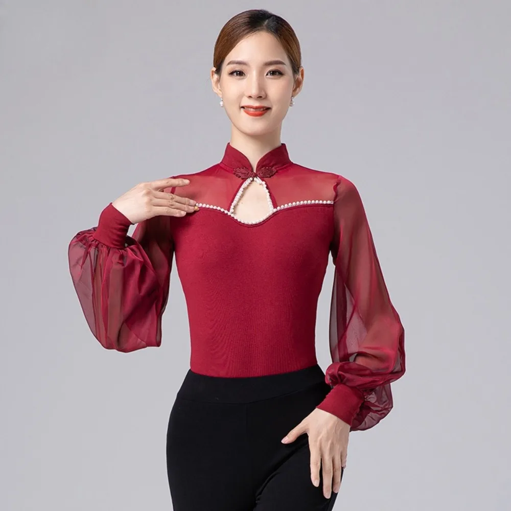 قميص الرقص الحديث للسيدات الراقية - ملابس التدريب والمدرب، مثالي لممارسة الآداب