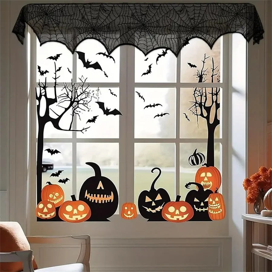 Bild 5: 1 Halloween-Dekoration Innen kamin Schal schwarze Spitze Spinnennetz Abdeckung verwendet formante Dekoration Urlaub Party liefert
