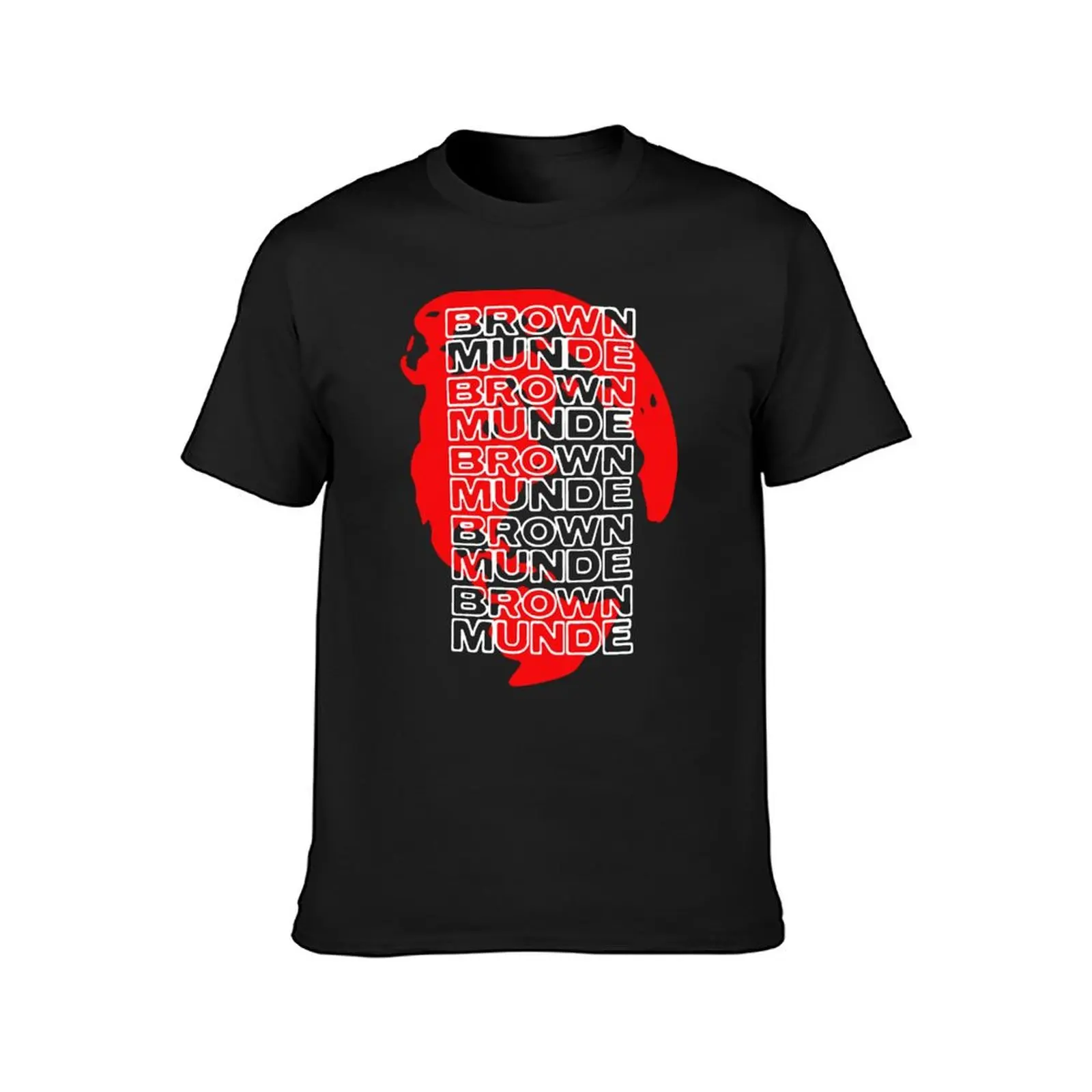 brown munde back design T-Shirt vintage clothes Blouse vintage mens graphic t-shirts big and tall
