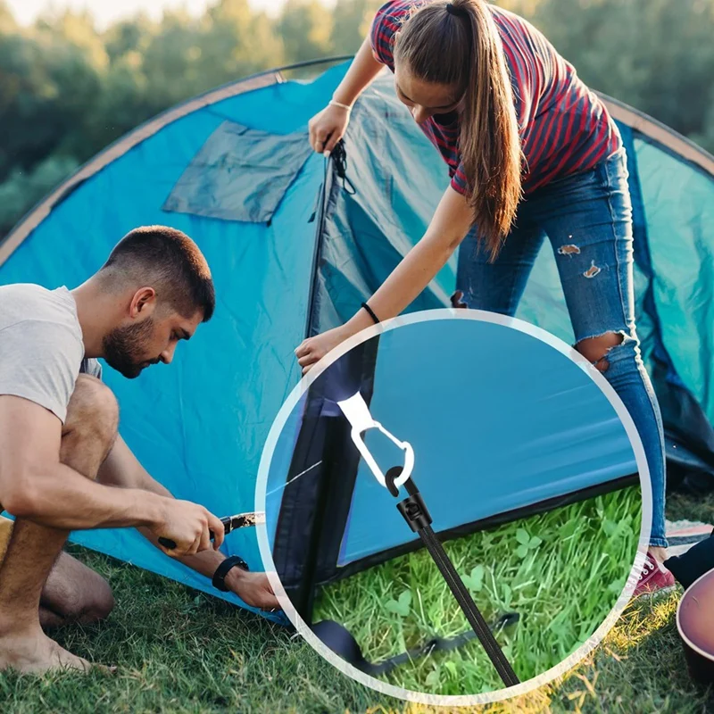 Top Sale Bungee Cord With Hooks, Pack Of 20 Expander With Hooks, 25 Cm, Multifunctional Tensioner,For Tents, Nets, Camping