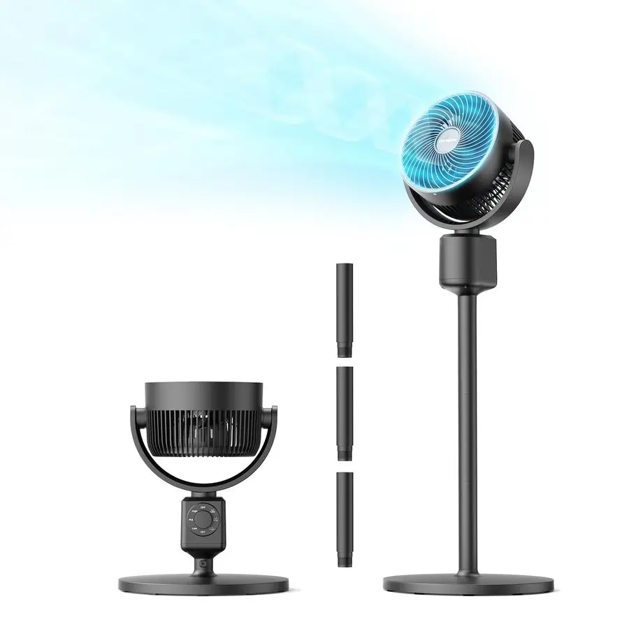 

Pedestal Fan for Bedroom, Air Circulator Standing Fan, 1634 Adjustable Height for Tabletop amp Standing Fan, 70AutoOscillation,