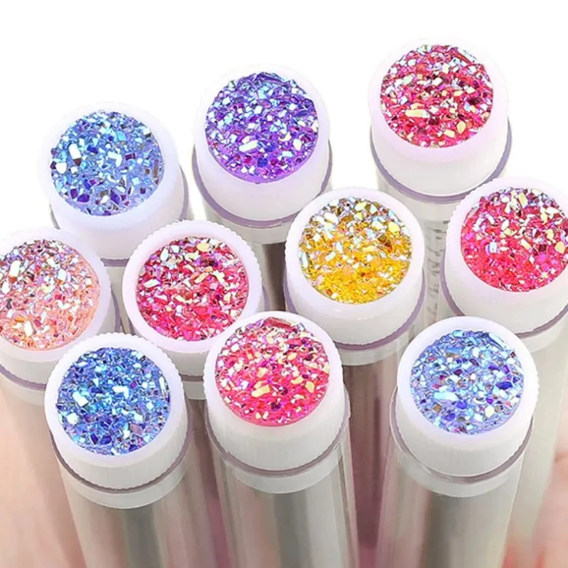 Cnke 10/5 pcs glänzende Einweg-Wimpern bürste Großhandel Mix Farbe klare Röhre Diamant Wimpern stab Mascara Zauberstäbe für Wimpern verlängerungen