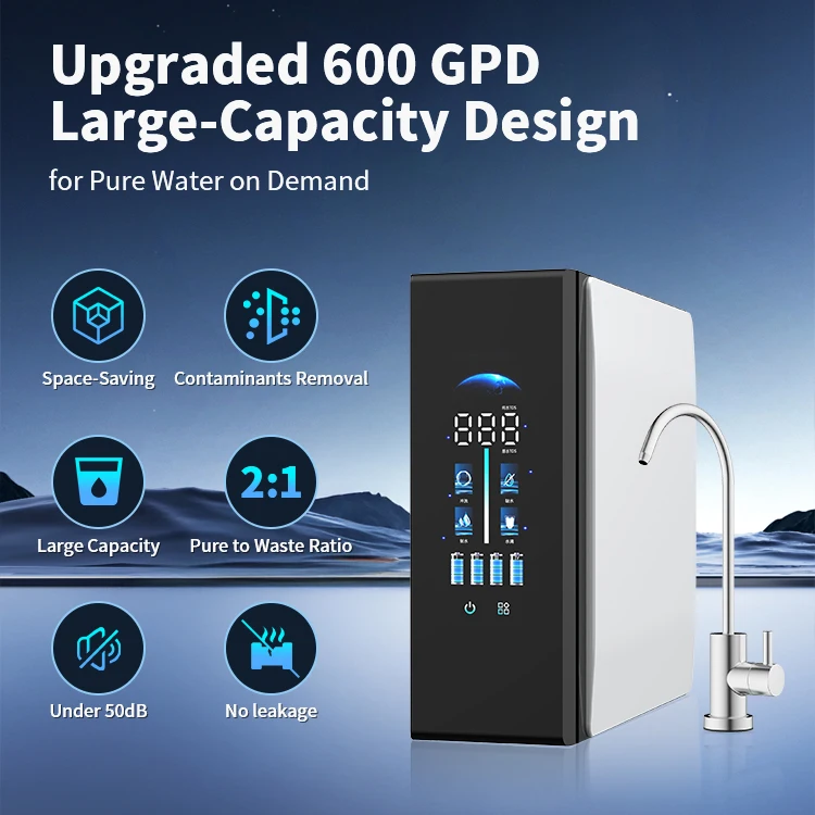 600 G Gallon Compact Undercounter RO Cabinet Tankless 7 Stage Reverse Osmosis Water Purifier