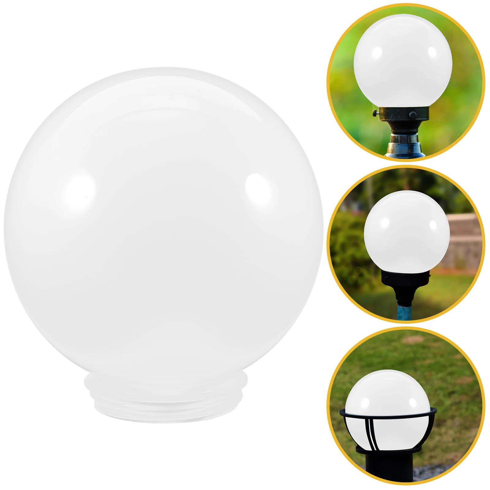 

Smooth Ball Shape Lampshade Portable Lamp Cover Acrylic Outdoor Spherical Lamp Cover Household Lampshade Replacement Fittings