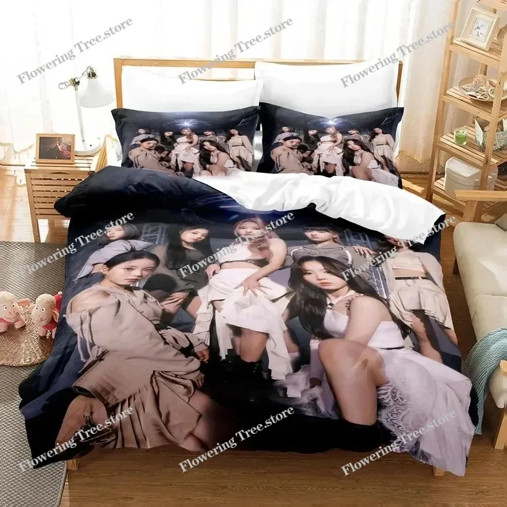 

3D Print Kpop NMIXX Bedding Set Duvet Cover Bed Set Quilt Cover Pillowcase Comforter king Queen Size Boys Adult Bedding Set