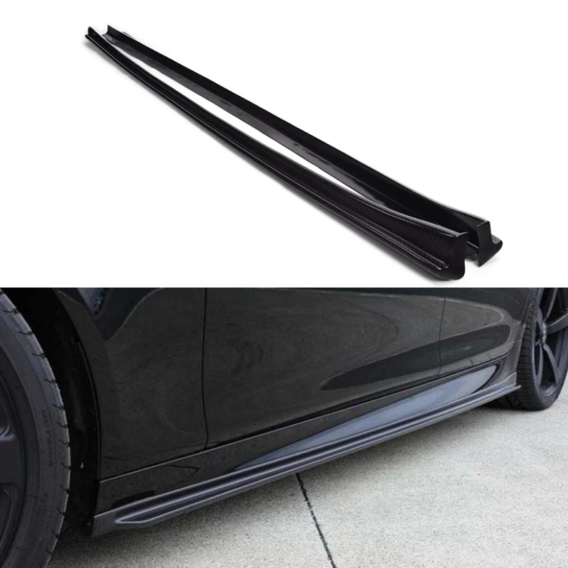 3D Style Carbon Fiber Side Skirts for   F10 M5 5 Series Side Bumper M Tech Body Kit M Sport Auto Car Styling 2012 - 2016