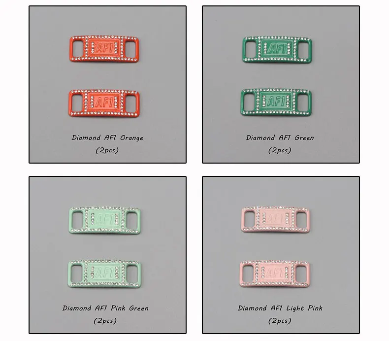Diamant-Schuhdekorationen Schnürsenkel Metall-Schnallen-Charms Luxus-Strass-Schuhzubehör Metall-Schnürsenkelschloss Sneaker 1 Paar – Detail 18