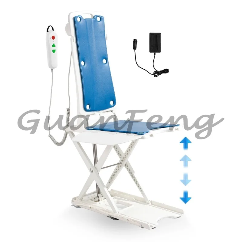 Electric Elderly Floor Lift Height Adjustable Fall Assist Device Support 310 LBS for Seniors & Patients