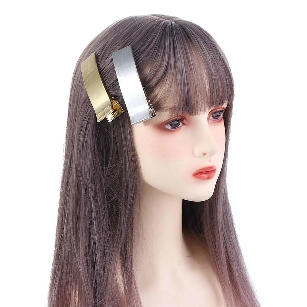 

Holder Hair Barrettes Side Clip Bangs Clip Hair Accessories Metal Wire Drawing Hairpin Korean Style Hairpin Women Hairpin
