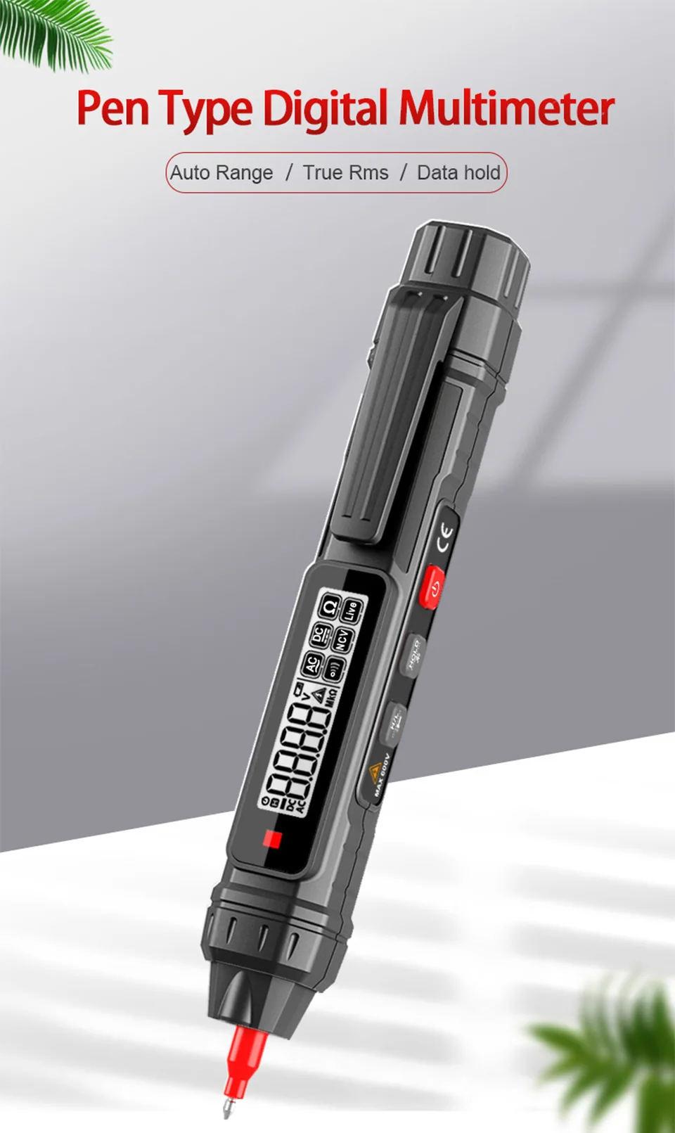Stift Typ Smart Digital-Multimeter Nicht Kontaktieren Auto Bereich Spannung Detektor Multimetro Widerstand NCV Hohe Präzision Multimetre – Detail 1