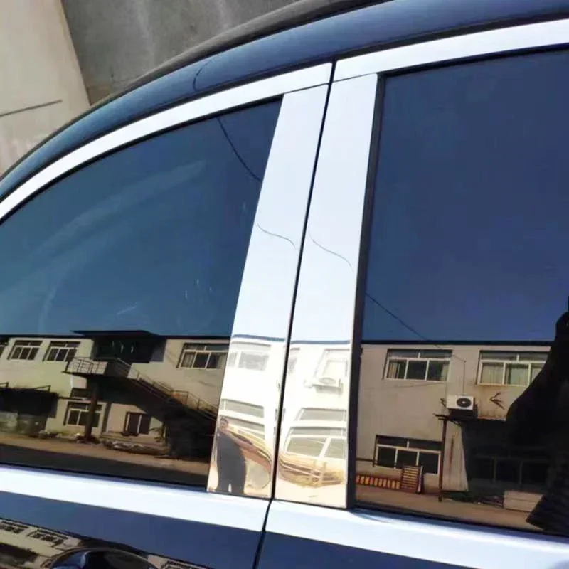 6PCS Chrome Window C B Pillar Trim For Mercedes Benz S Class W221 W222 W223 S400 S300 S320 S350 S600 S500 Exterior Decoration